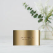Psychologe Moderne Goldmetall-Bronze Visitenkarte (Stehend Vorderseite)