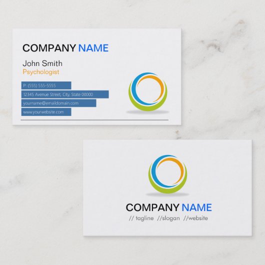 Psychologe - Modernes Zeitalter Visitenkarte (Vorne/Hinten)