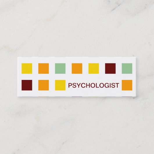PSYCHOLOGE (Modquadrate) Mini Visitenkarte (Vorderseite)