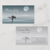 Psychologe - Mond und Einheitsbaum Visitenkarte (Vorne/Hinten)