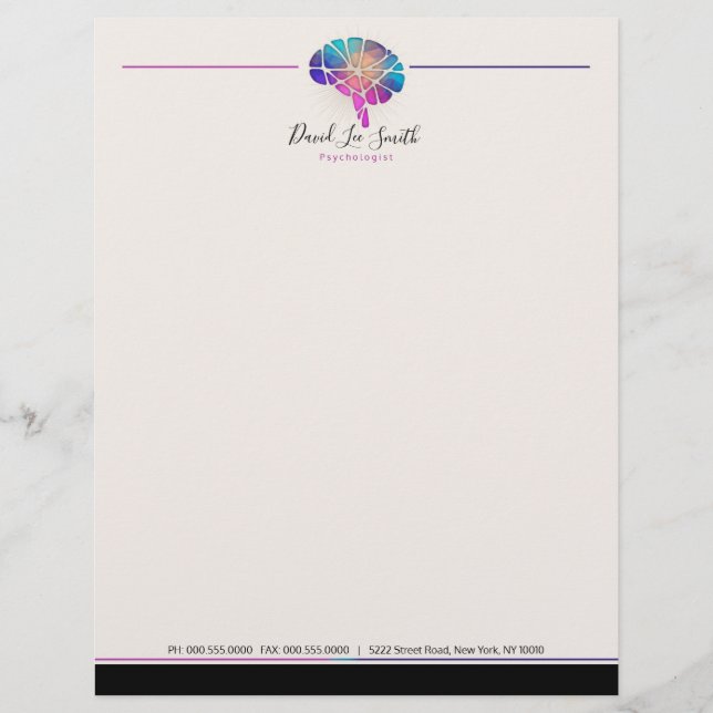 Psychologe / Neurologe Letterhead Briefbogen (Vorderseite)
