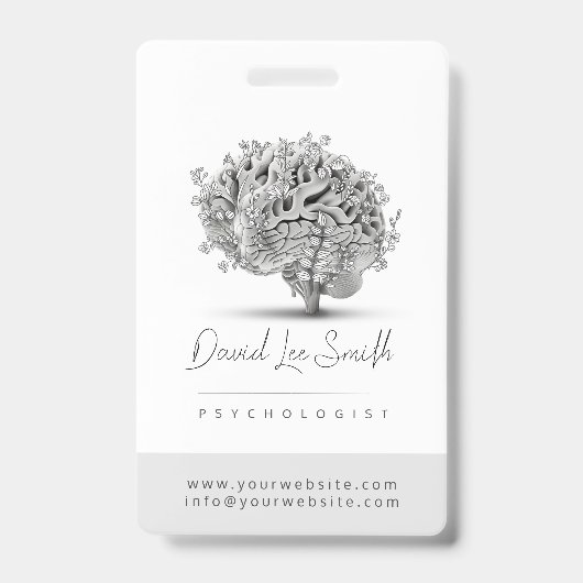 Psychologe / Neurologe Minimalistisch Ausweis (Vorderseite)