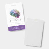 Psychologe / Neurologe Minimalistisch Ausweis (Vorder- & Rückseite)