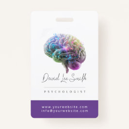 Psychologe / Neurologe Minimalistisch Ausweis