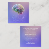 Psychologe / Neurologe Quadratische Visitenkarte (Vorne/Hinten)