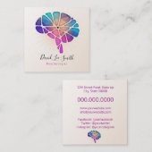 Psychologe / Neurologe Quadratische Visitenkarte (Vorne/Hinten)