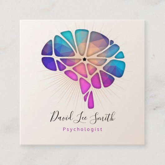 Psychologe / Neurologe Quadratische Visitenkarte (Vorderseite)