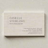 Psychologe Neutral Leinen Beige