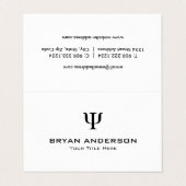 Psychologe PSI Symbol geklappte Visitenkarte Visitenkarten (Außenseite Aufgefaltet)