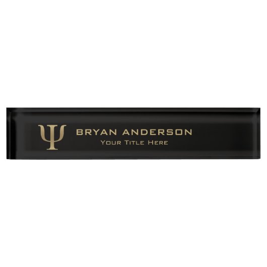 Psychologe Psi-Symbol Namensplakette (Vorderseite)