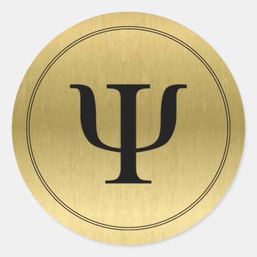 Psychologe Psi Symbol Runder Aufkleber (Vorderseite)