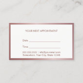 Psychologe-Ratgeber-Rosen-Goldrahmen-Verabredung Terminkarte (Rückseite)