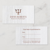 Psychologe-Ratgeber-Rosen-Goldverabredung Terminkarte (Vorne/Hinten)