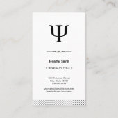 Psychologe - sauber und elegant, schwarz und weiß visitenkarte (Vorderseite)