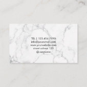 Psychologe Schwarz-weiße Visitenkarte (Rückseite)