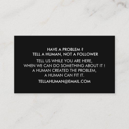 Psychologe Schwarz-weiße Visitenkarte (Vorderseite)