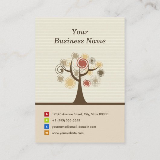 Psychologe - Stilvolles Naturthema Visitenkarte (Rückseite)