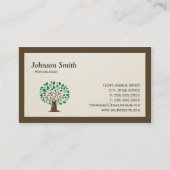 Psychologe - Symbol für Baum Visitenkarte (Vorderseite)