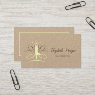 Psychologe Therapeut, Goldene Silhouette,Lotus,Yog Visitenkarte