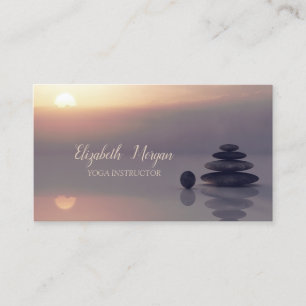 Psychologe Therapeut Zen, Sonnenuntergang, Yoga Visitenkarte