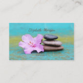 Psychologe Therapeut Zen Steine, Blume Visitenkarte (Vorderseite)