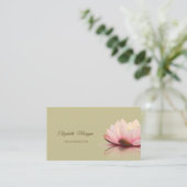 Psychologe Therapeutin, Chic Lotus, Green Yoga Visitenkarte (Stehend Vorderseite)