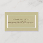 Psychologe Therapeutin, Chic Lotus, Green Yoga Visitenkarte (Rückseite)