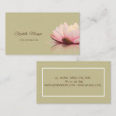 Psychologe Therapeutin, Chic Lotus, Green Yoga Visitenkarte (Vorne/Hinten)
