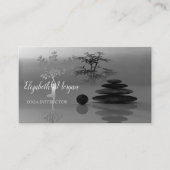 Psychologe Therapeutin, Steine, Graue Silhouette Visitenkarte (Vorderseite)