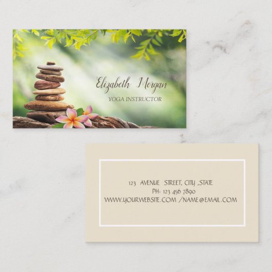 Psychologe Therapeutin, Steine, Landschaft Visitenkarte (Vorne/Hinten)