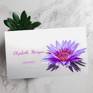Psychologe Therapeutin Zen, Lila Lotus-Blume Visitenkarte