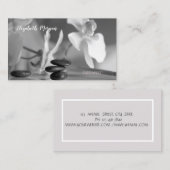 Psychologe Therapeutin Zen, Steine, Orchidee Visitenkarte (Vorne/Hinten)