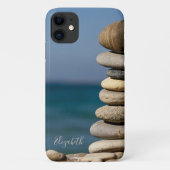 Psychologe Therapeutin Zen Stones, Yoga Case-Mate iPhone Hülle (Rückseite)