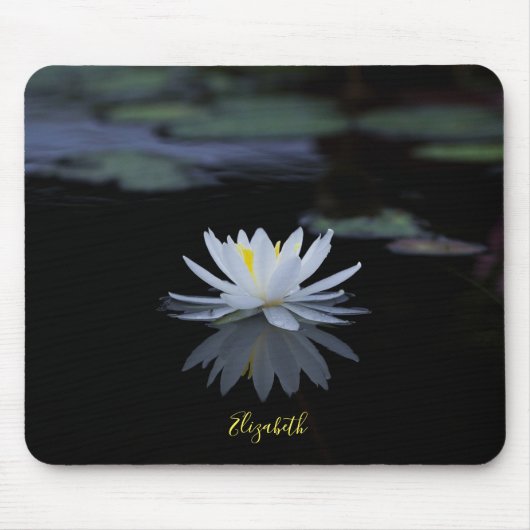 Psychologe Therapeutin Zen, White Lotus Blume Mousepad (Vorne)