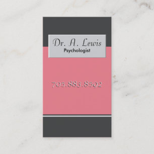 Psychologe und medizinische Visitenkarte -