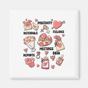 Psychologe Valentine Mental Health der Retro Schoo Magnet
