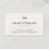 Psychologe White Gold Moderne Elegant Luxury Visitenkarte (Vorderseite)
