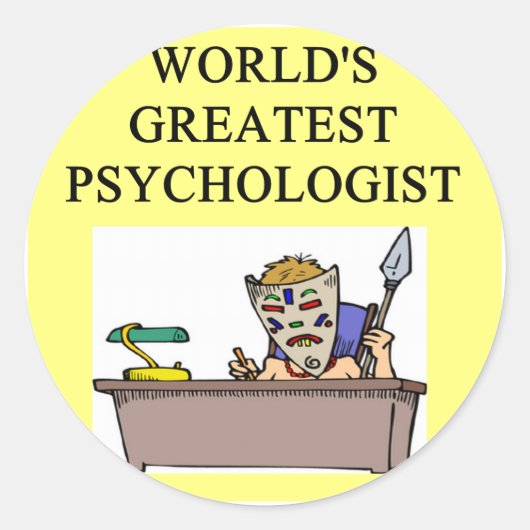 Psychologe Witz Runder Aufkleber (Vorderseite)