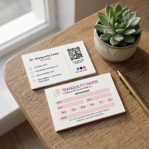 Psychologenklinik-Geschäft Moderne Terminvereinb Visitenkarte