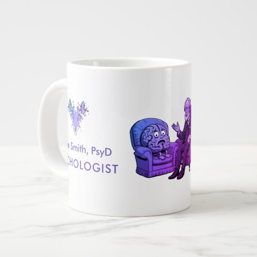 Psychological Humor Rorschach Test and Freud Brain Jumbo-Tasse (Vorderseite Links)