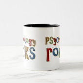 Psychologie-Felsen Zweifarbige Tasse (Mittel)