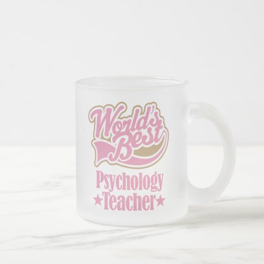Psychologie-Lehrer-Geschenk (Welten am besten) Mattglastasse (Rechts)