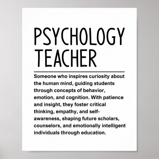 Psychologie-Lehrer Poster (Vorne)
