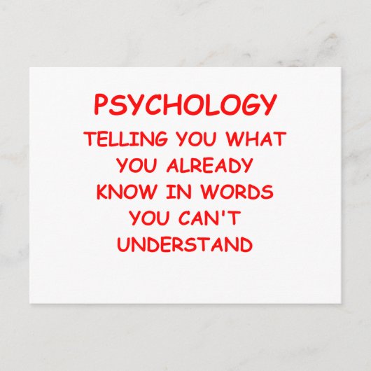 Psychologie Postkarte (Vorderseite)