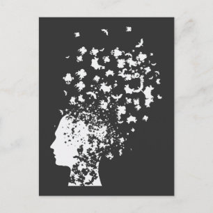 Psychologie Rorschach-Karte Geist Tintenklecks-Tes Postkarte