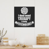 Psychologie Student Funny Quote Poster (Küche)