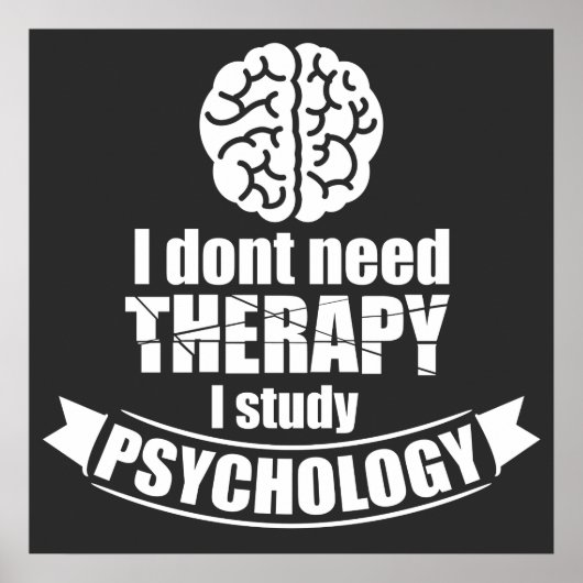 Psychologie Student Funny Quote Poster (Vorne)