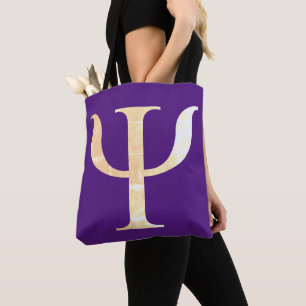 Psychologie-Symbol Lila Tote-Tasche Tasche