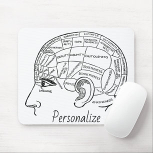 Psychologie Vintage Phrenologie Psychiatrie Gehirn Mousepad