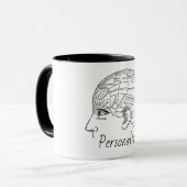 Psychologie Vintage Phrenologie Psychiatrie Gehirn Tasse (Vorderseite Links)